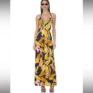 Anthropologie AFRM maxi dress Women’s Small Aliza Tropical floral Soft B20